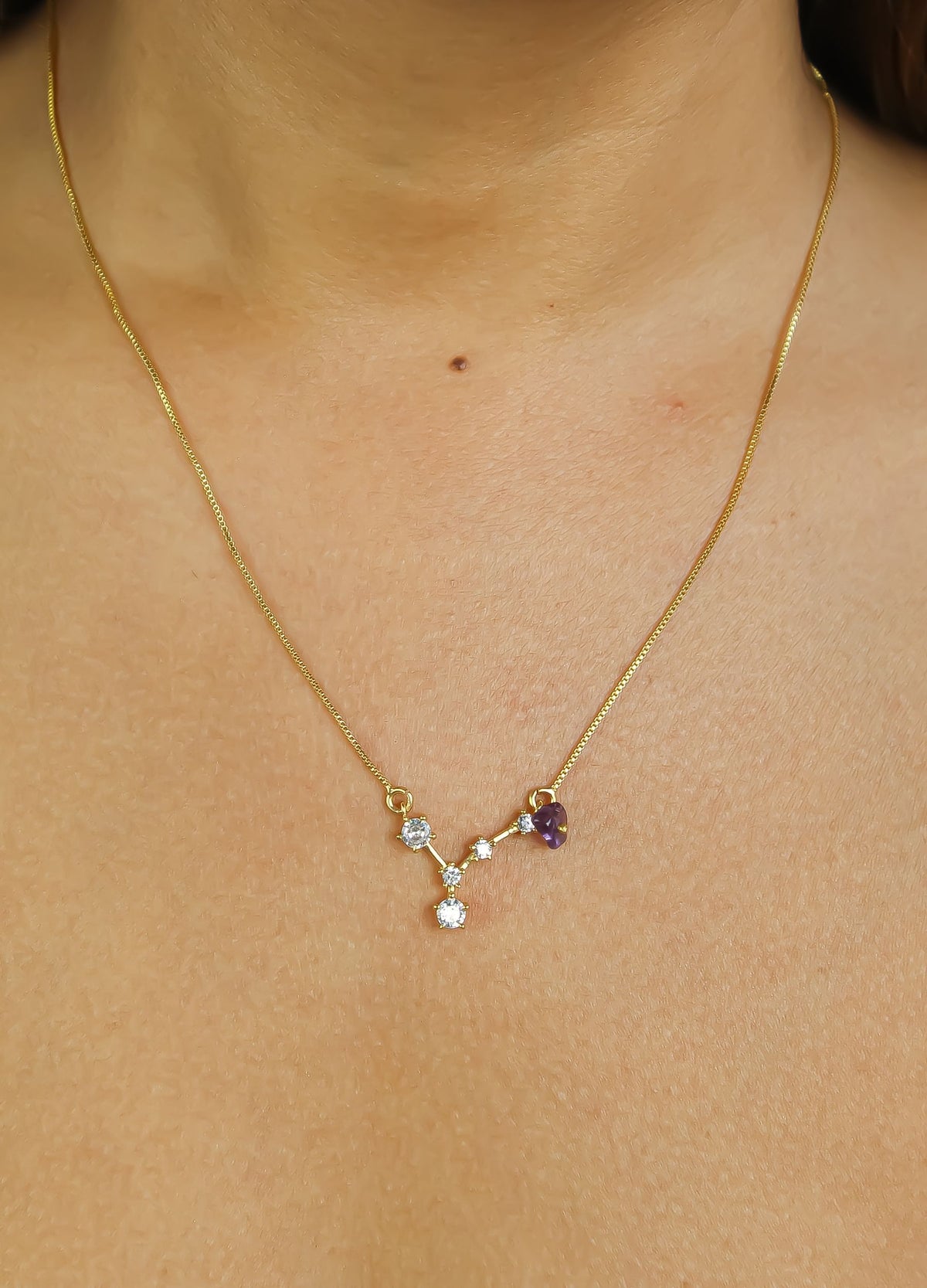 Constellation pisces zodiac necklace bombay sunset