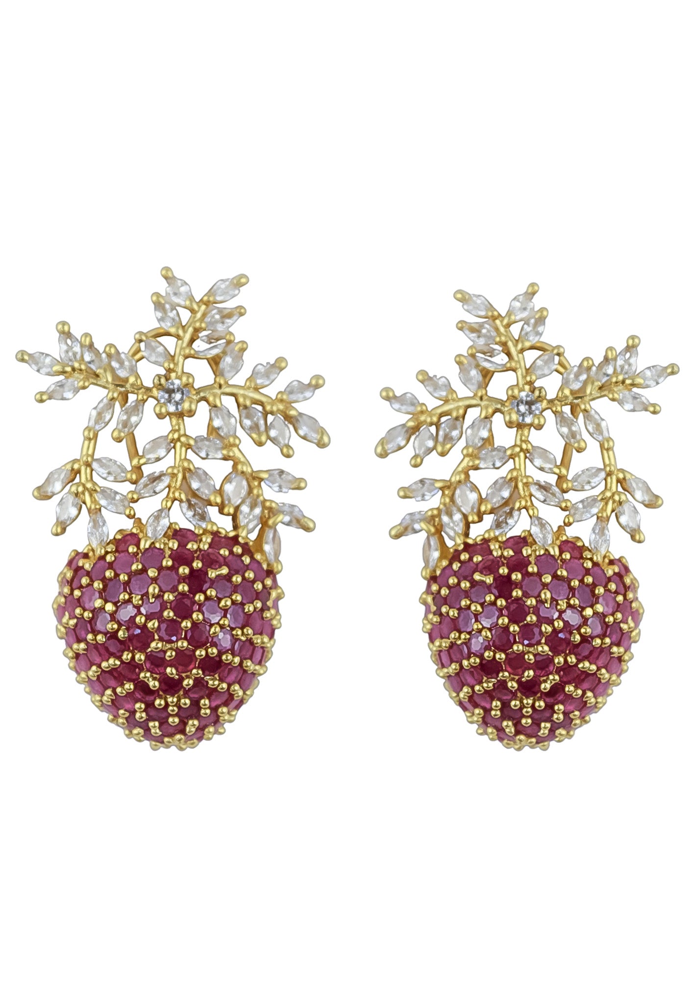 wild strawberry earrings Bombay Sunset