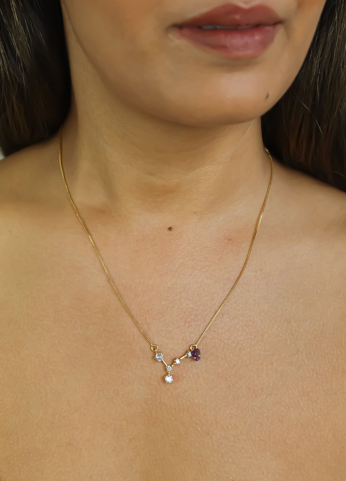 Constellation pisces zodiac necklace bombay sunset