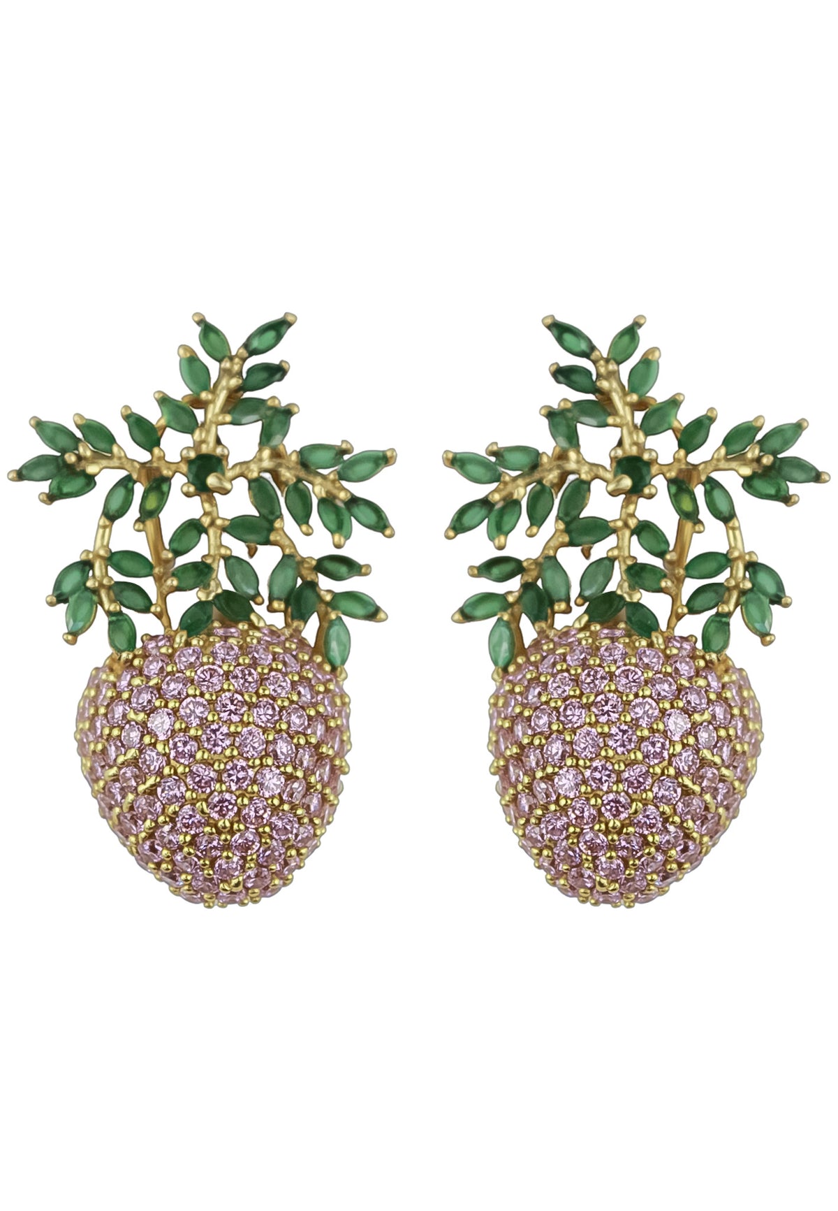 Wild strawberry earrings bombay sunset