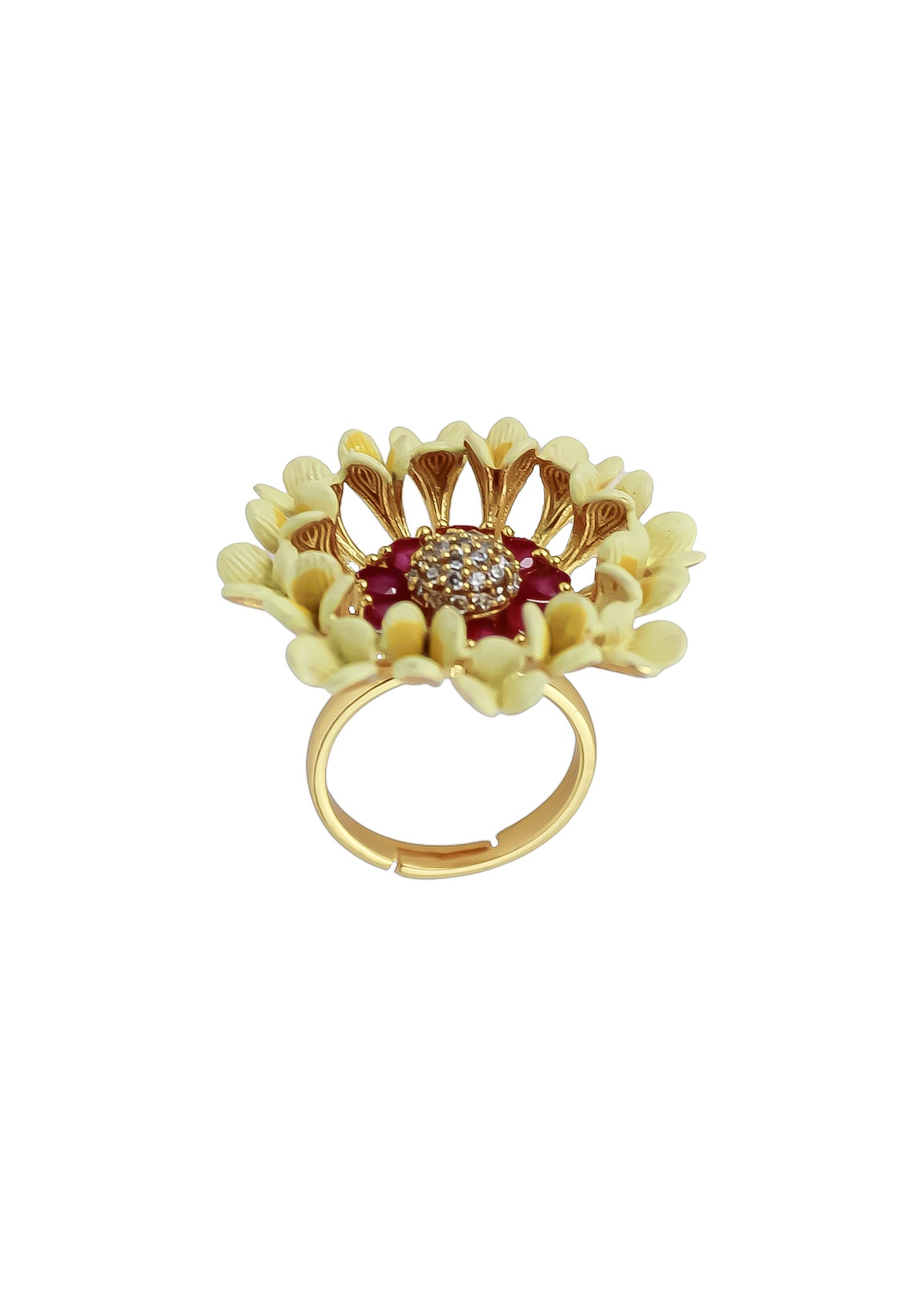 vivid daisy ring Bombay Sunset