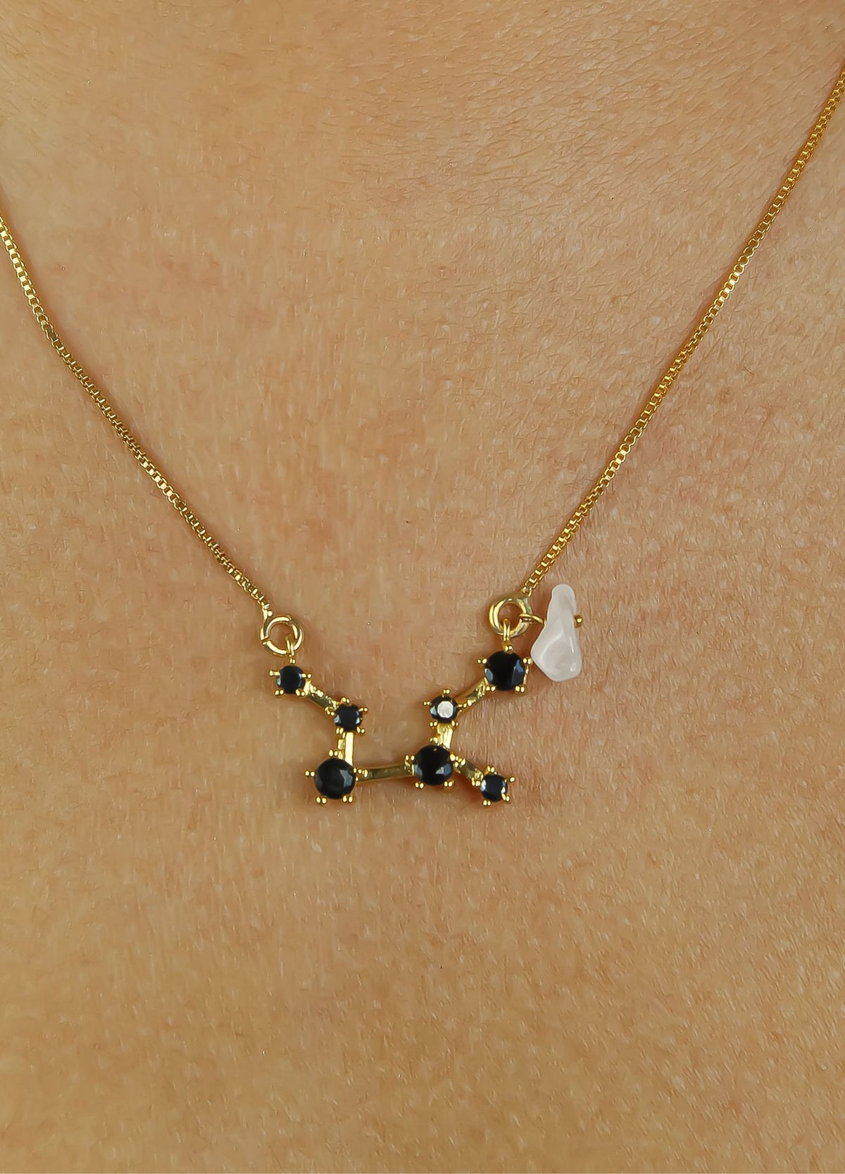 Constellation taurus zodiac necklace bombay sunset