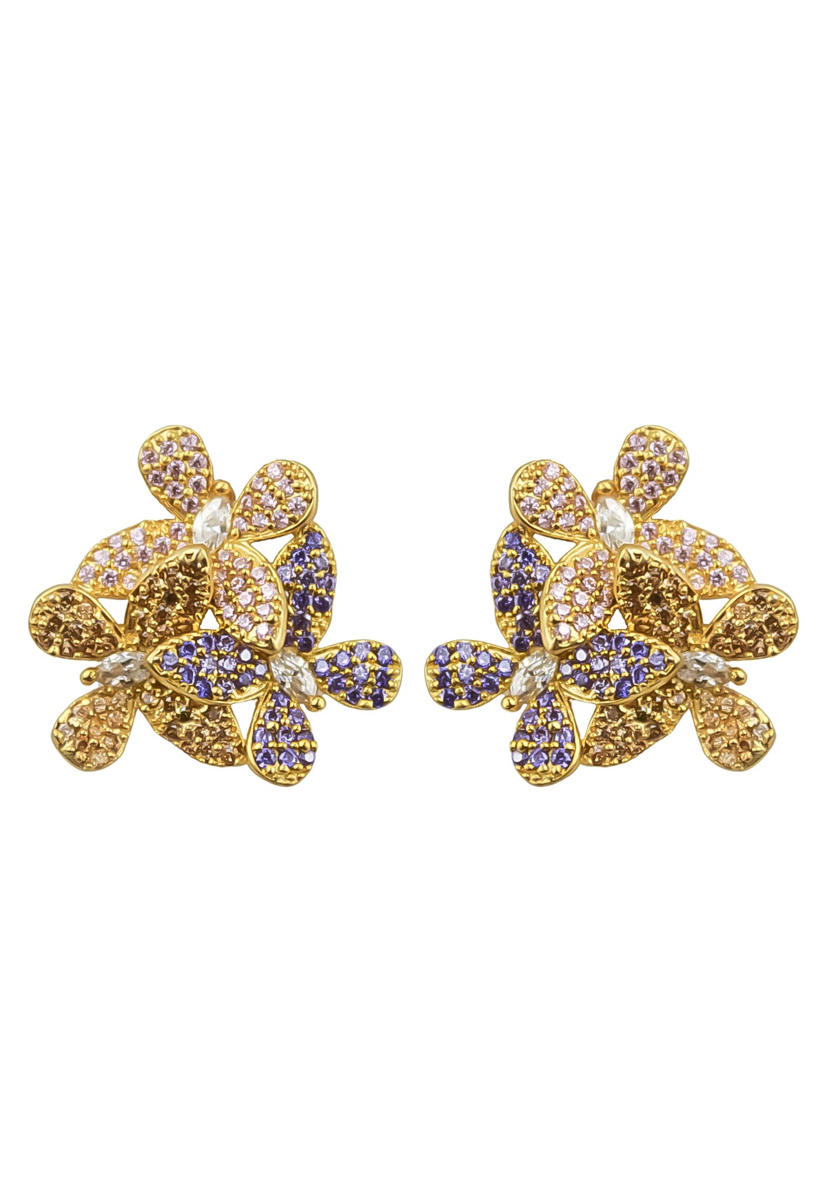 African butterfly earrings bombay sunset