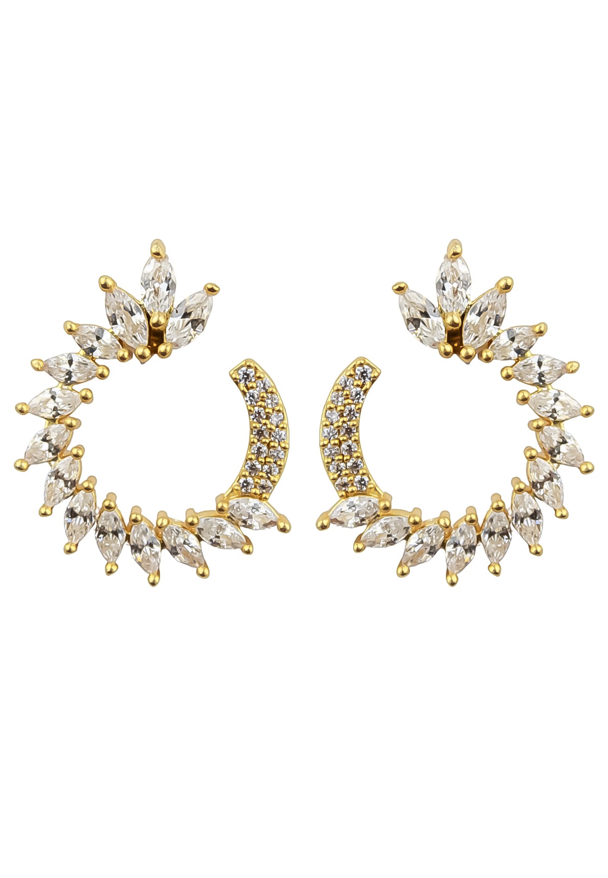 Golden viper earrings bombay sunset