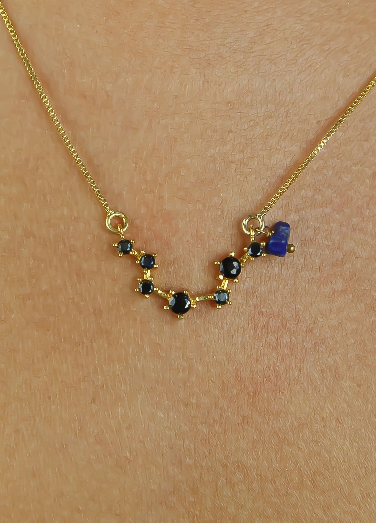 Constellation virgo zodiac necklace bombay sunset