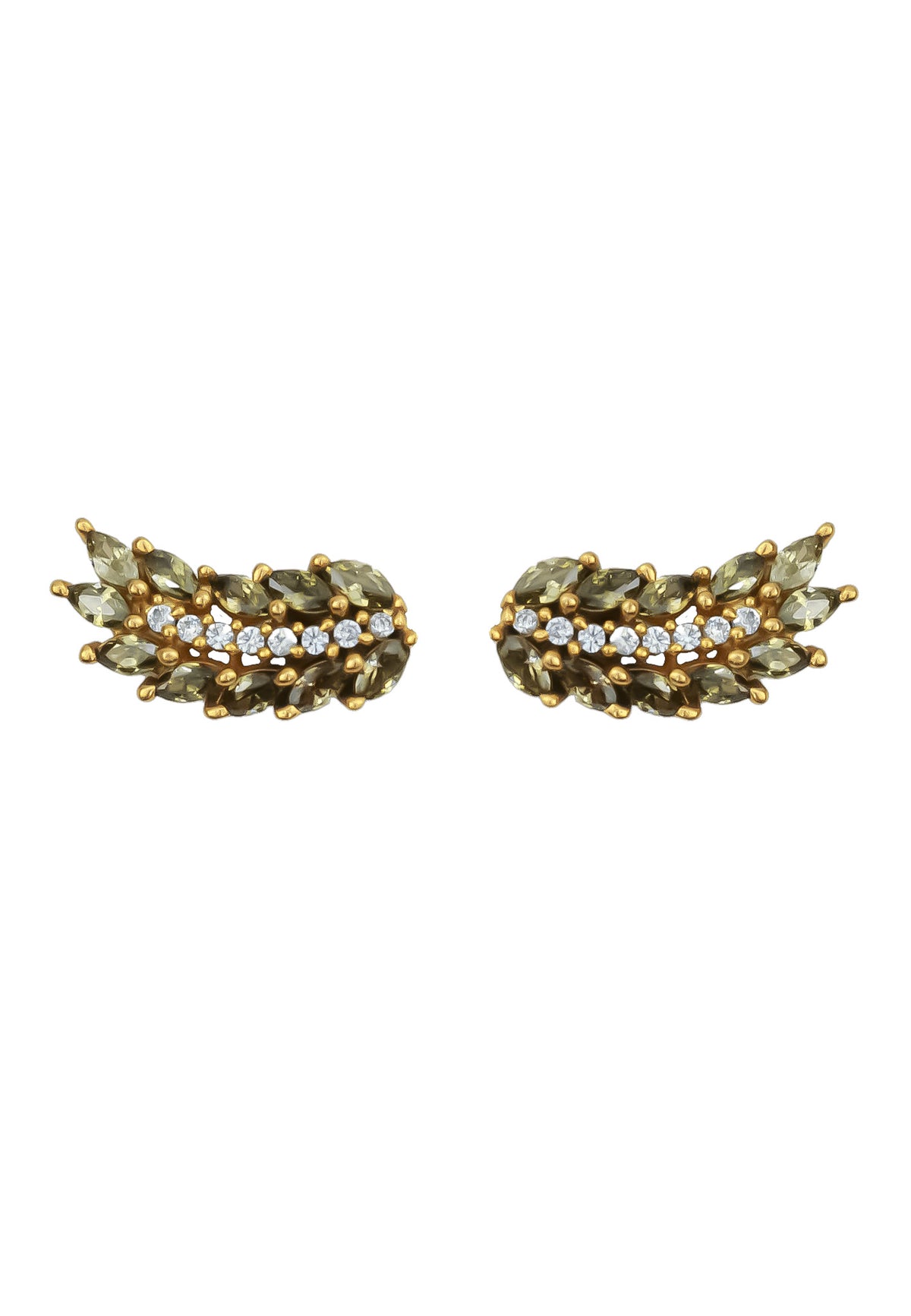 Golden wings earrings bombay sunset