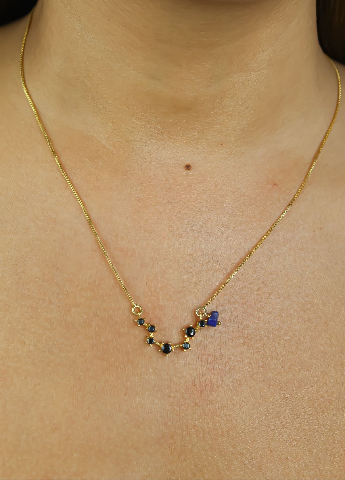 Constellation virgo zodiac necklace bombay sunset