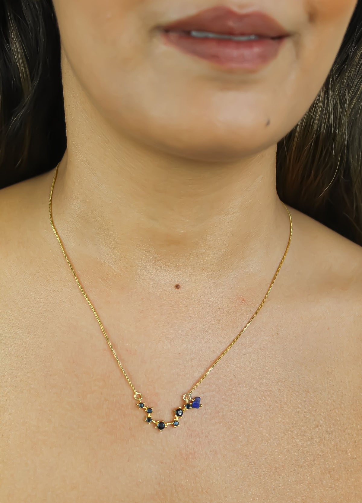 Constellation virgo zodiac necklace bombay sunset