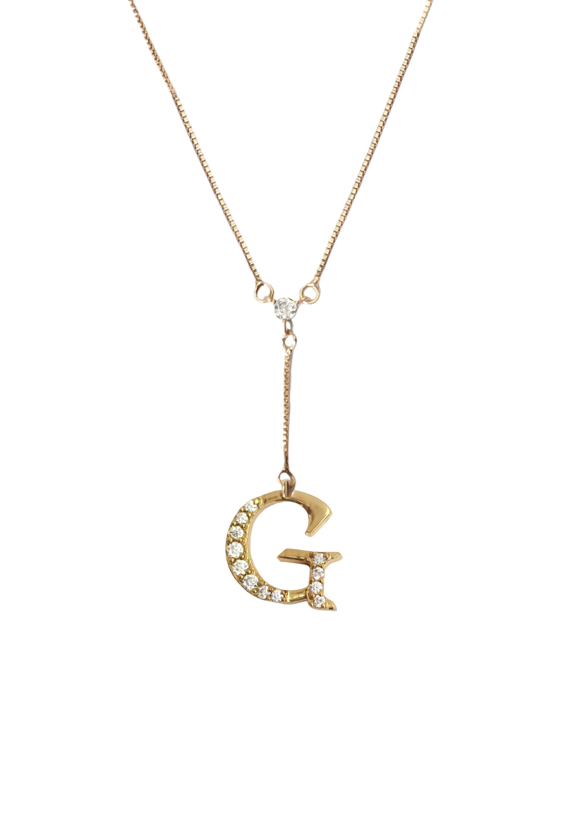 gold alphabet necklaces Bombay Sunset