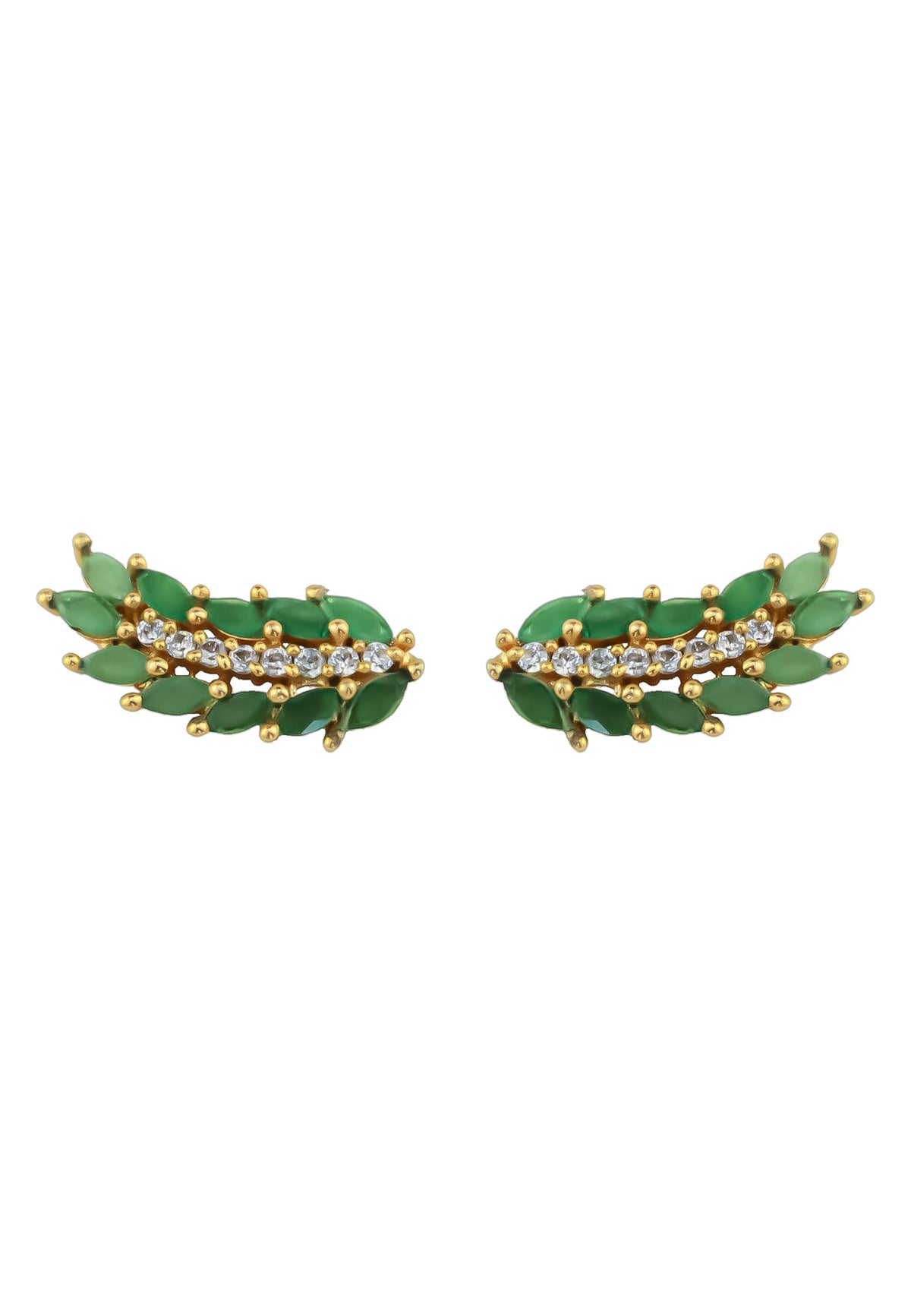Golden wings earrings bombay sunset