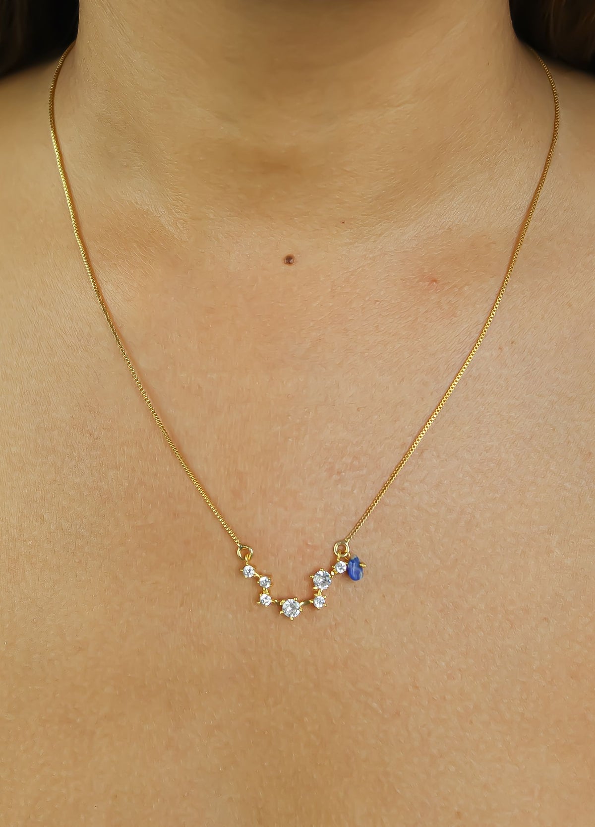 Constellation virgo zodiac necklace bombay sunset