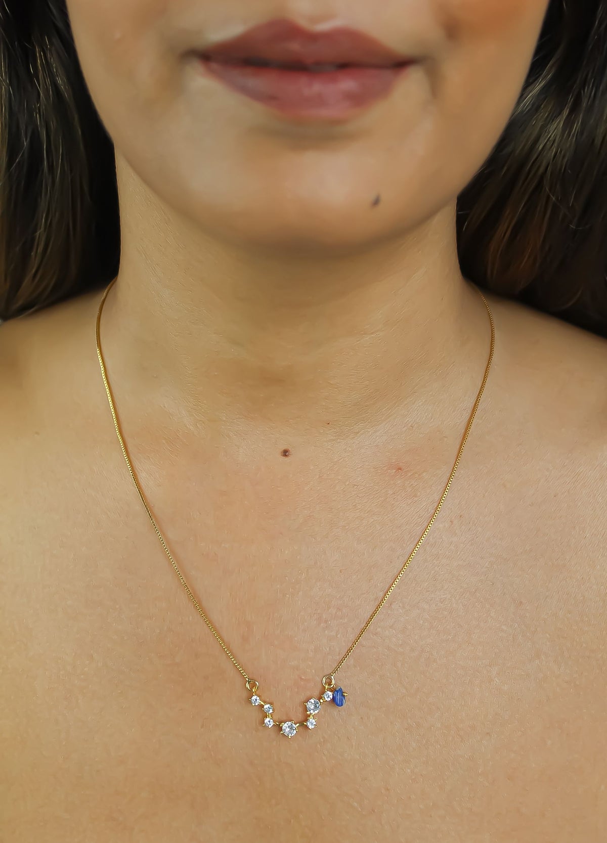 Constellation virgo zodiac necklace bombay sunset
