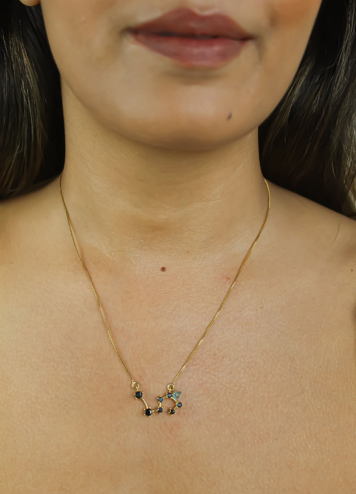 Constellation leo zodiac necklace bombay sunset