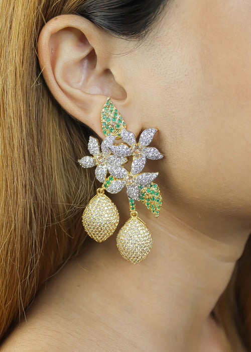 Golden Zeus Earrings Bombay Sunset