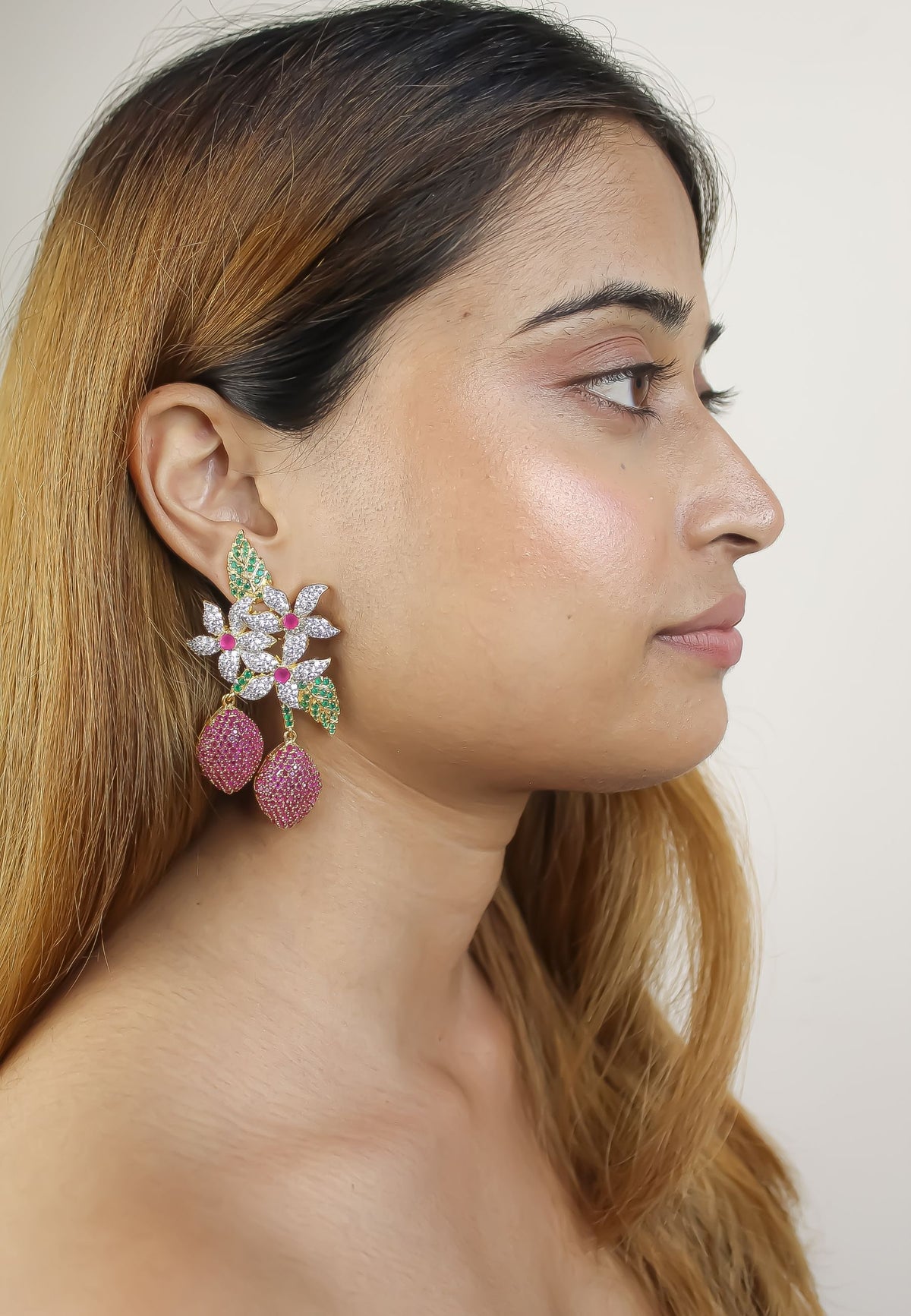 Golden zeus earrings bombay sunset