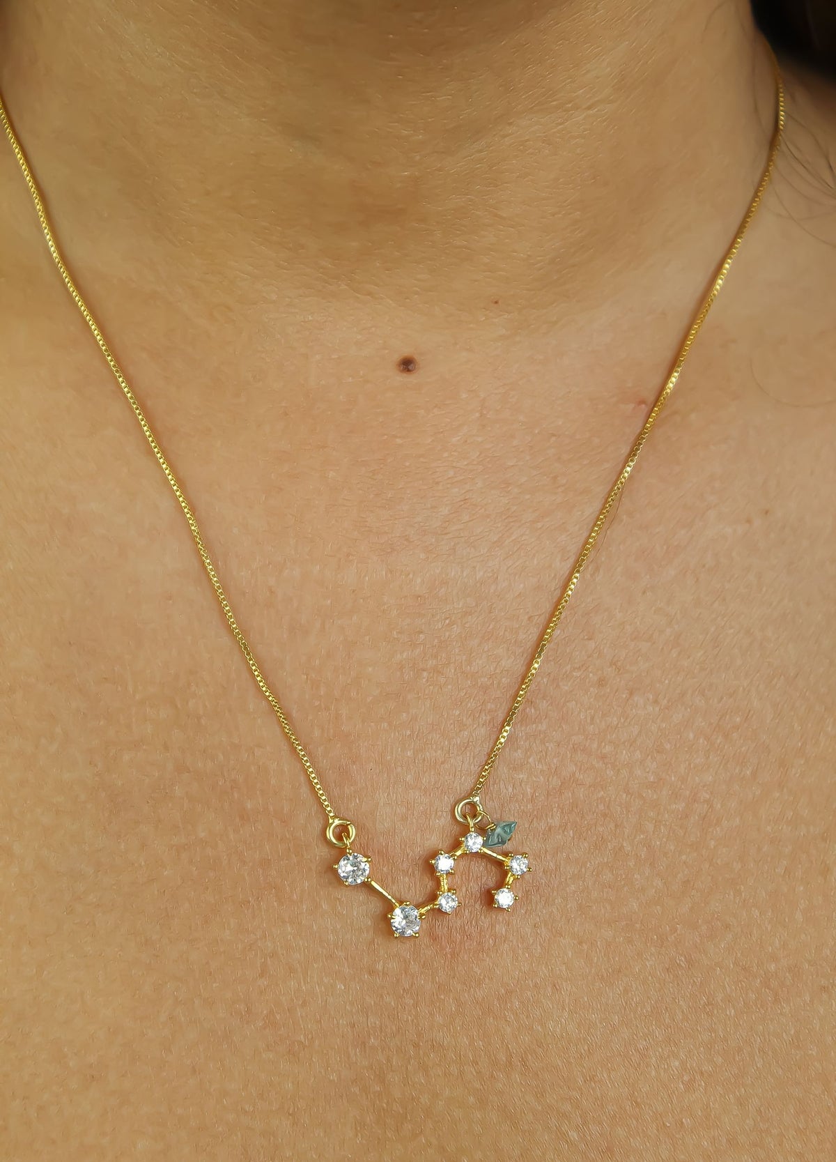Constellation leo zodiac necklace bombay sunset