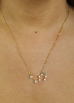 Load image into Gallery viewer, constellation leo zodiac necklace Bombay Sunset
