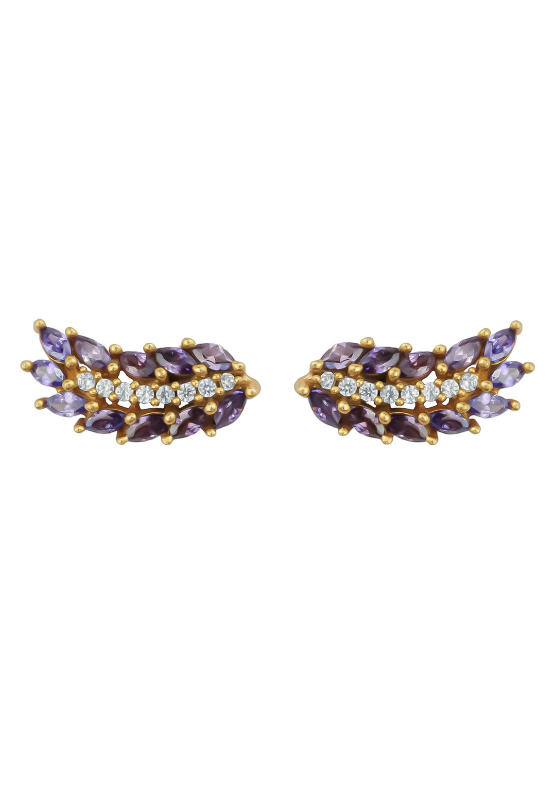 golden wings earrings Bombay Sunset
