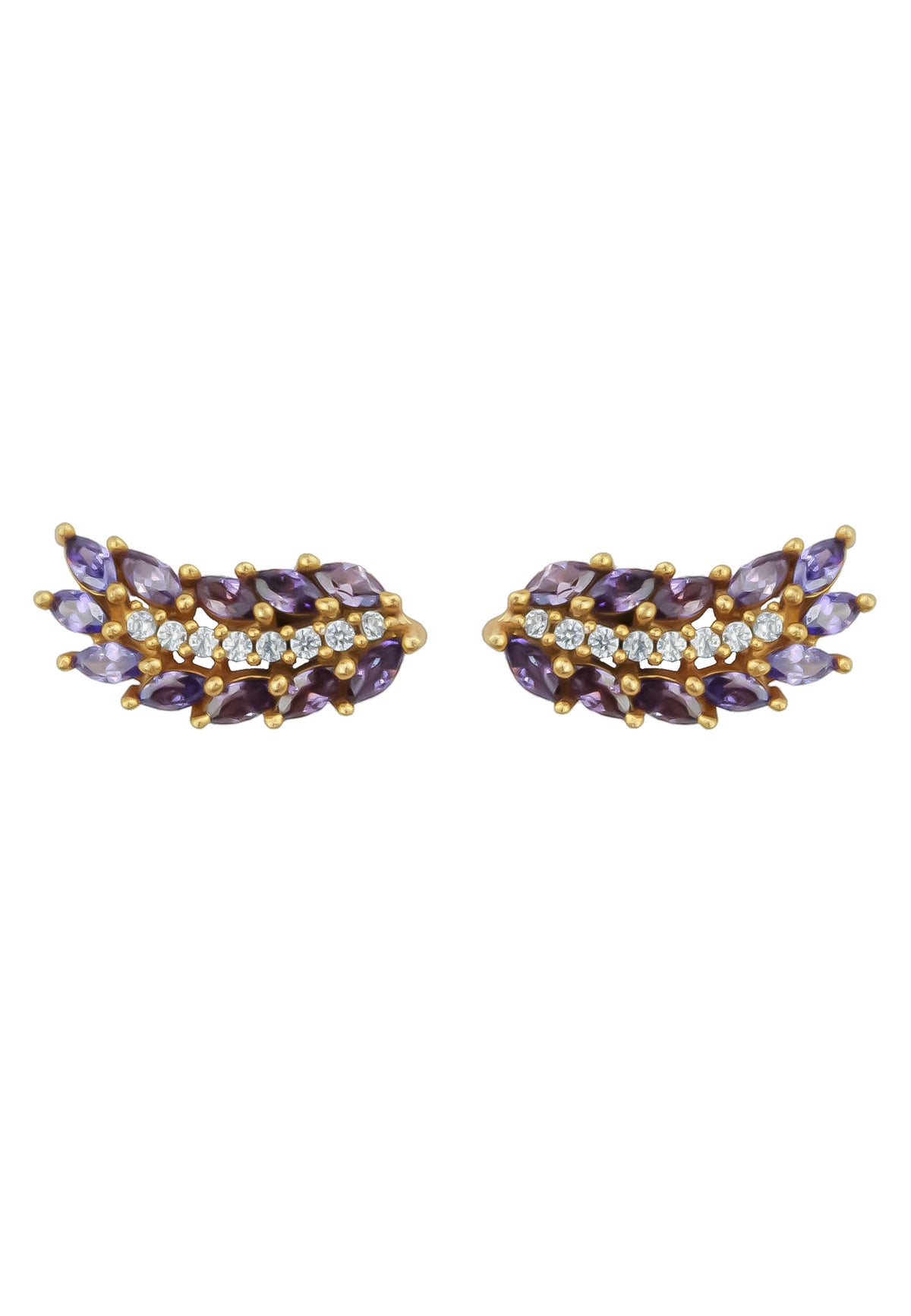 Golden wings earrings bombay sunset