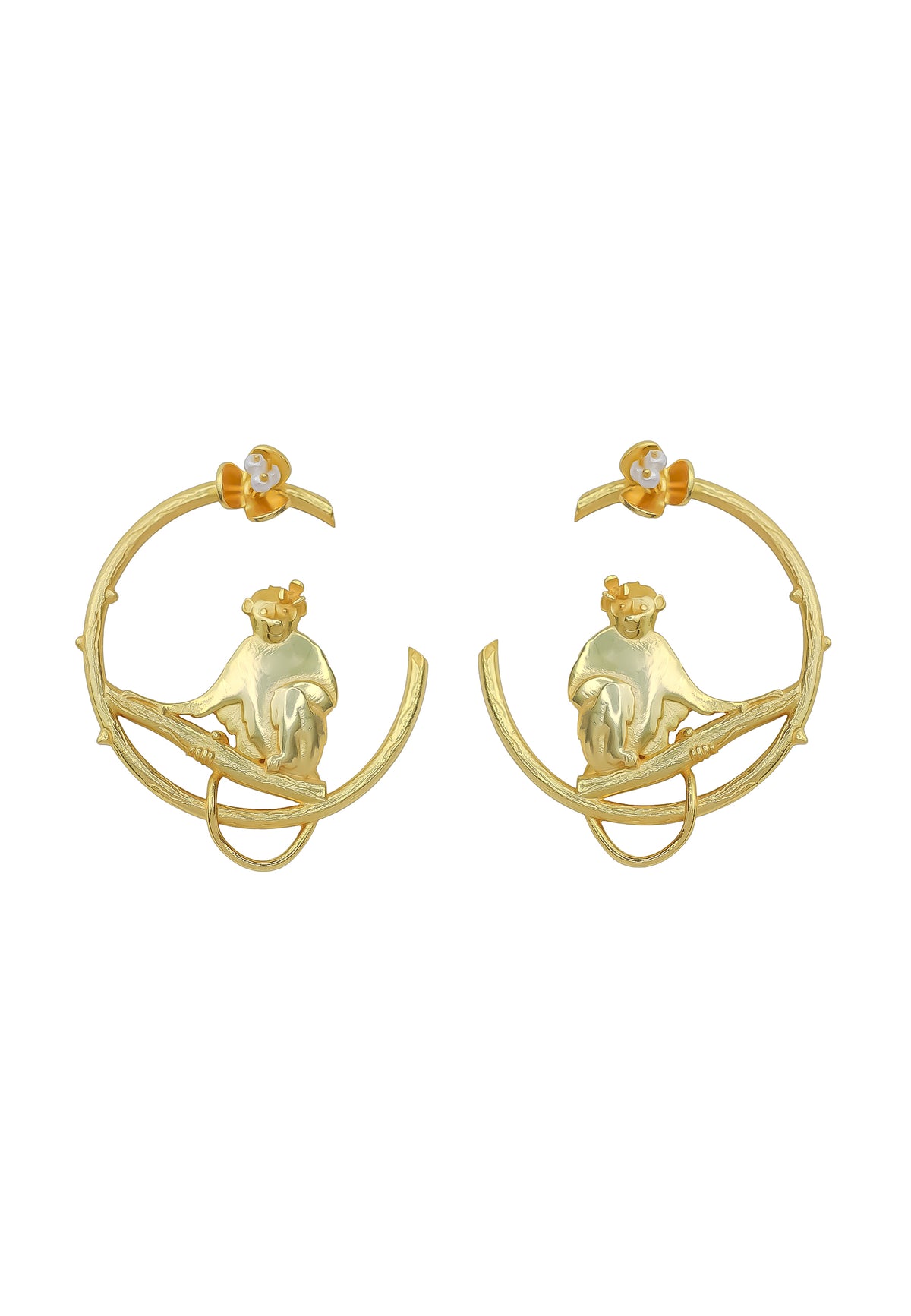Monkey earrings bombay sunset