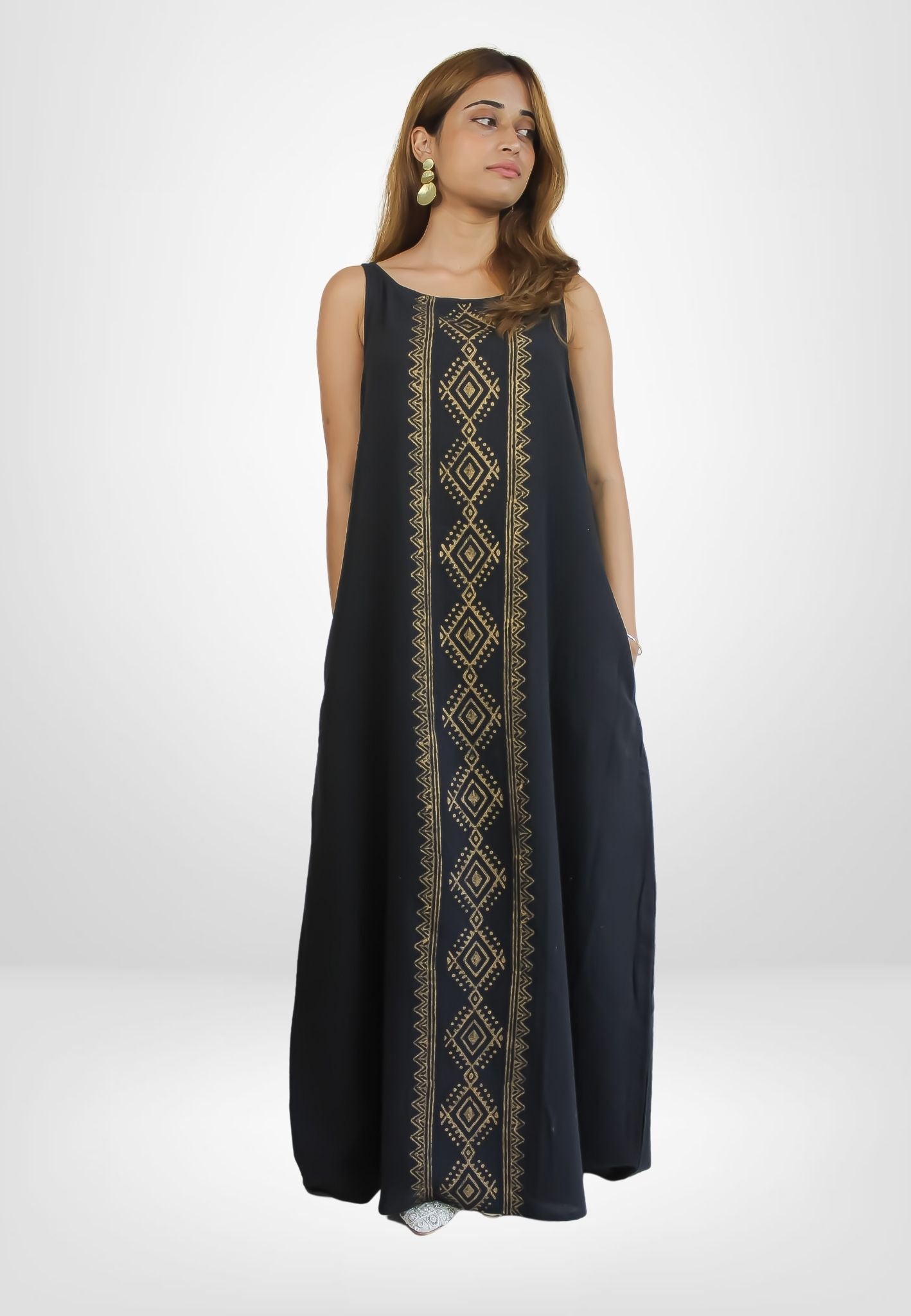 valence black long dress d1 Bombay Sunset