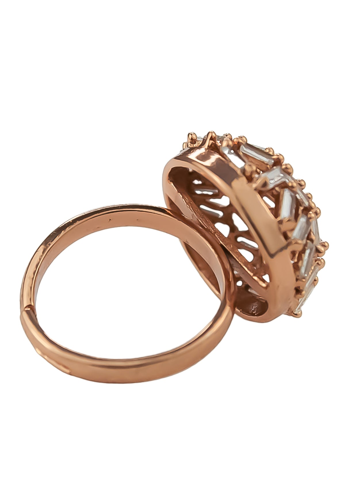 Crystal crown ring bombay sunset