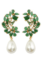 Load image into Gallery viewer, golden frosty pearl earrings Bombay Sunset
