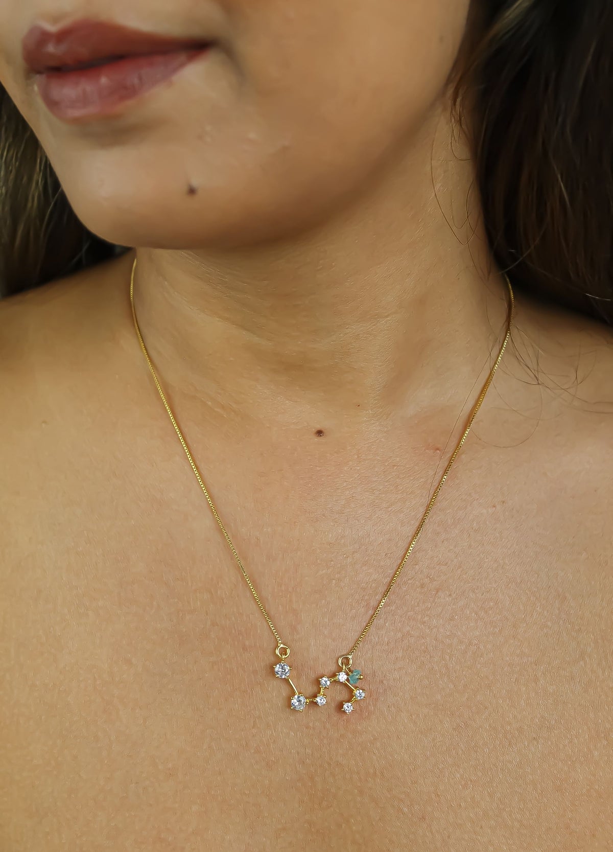 Constellation leo zodiac necklace bombay sunset