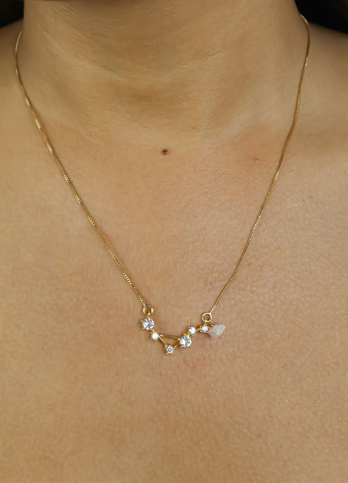 Constellation libra zodiac necklace bombay sunset