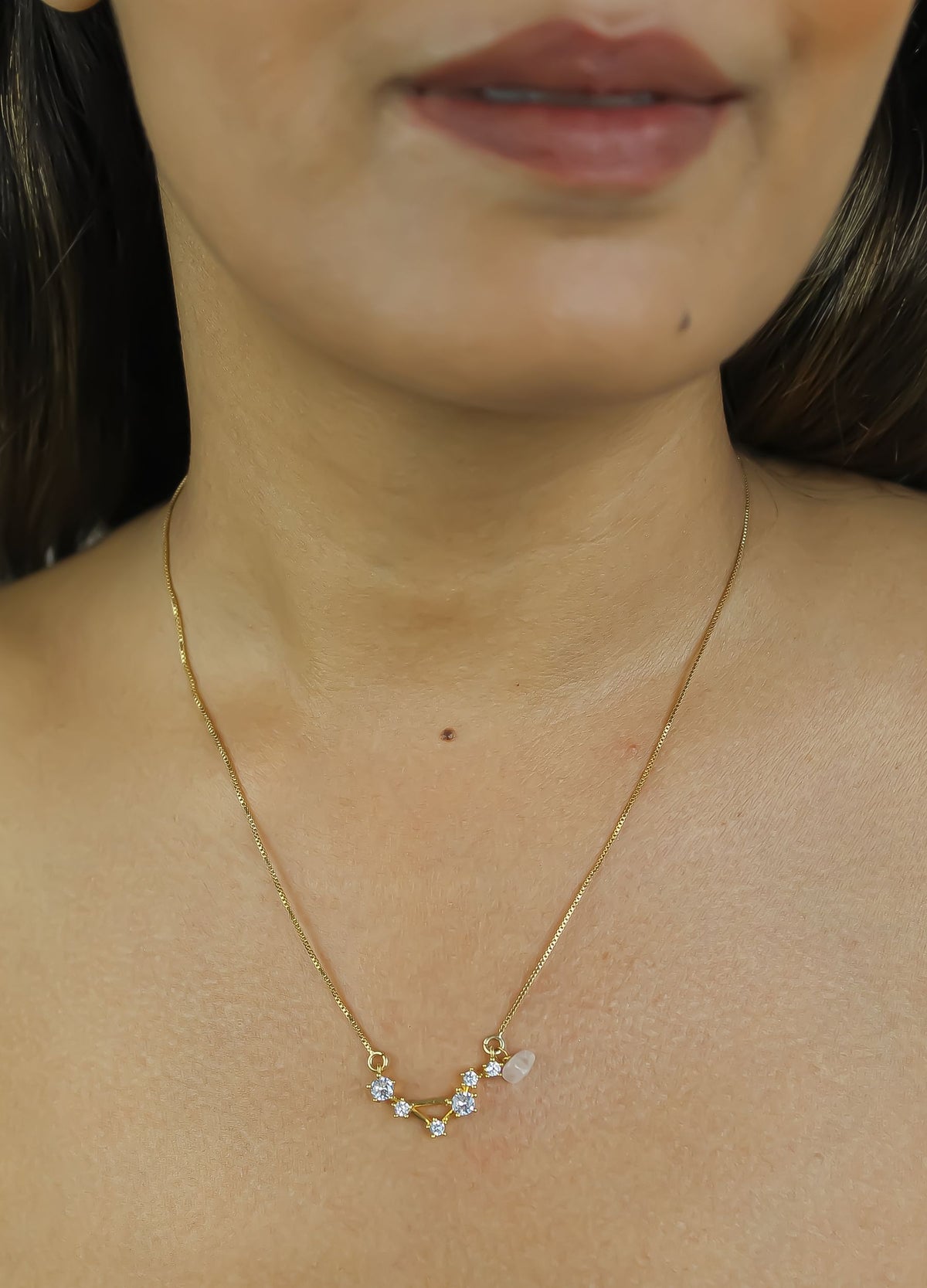 Constellation libra zodiac necklace bombay sunset