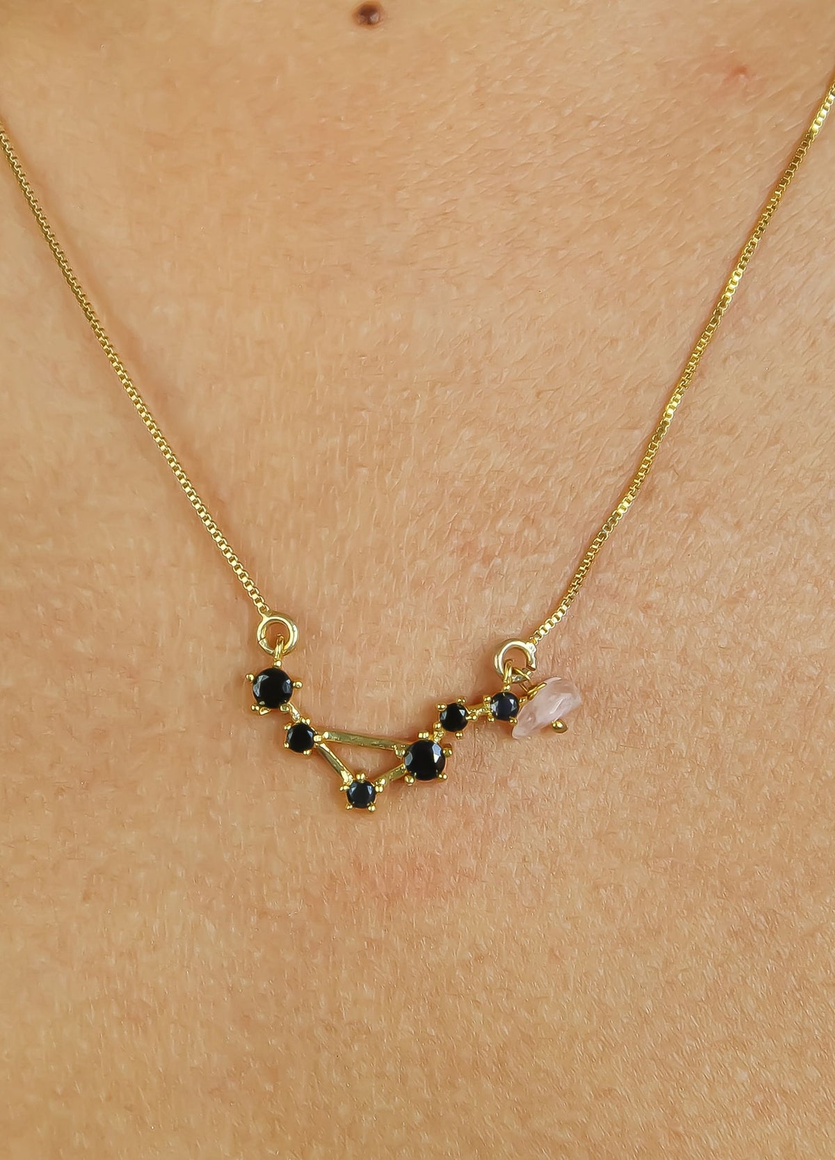 Constellation libra zodiac necklace bombay sunset