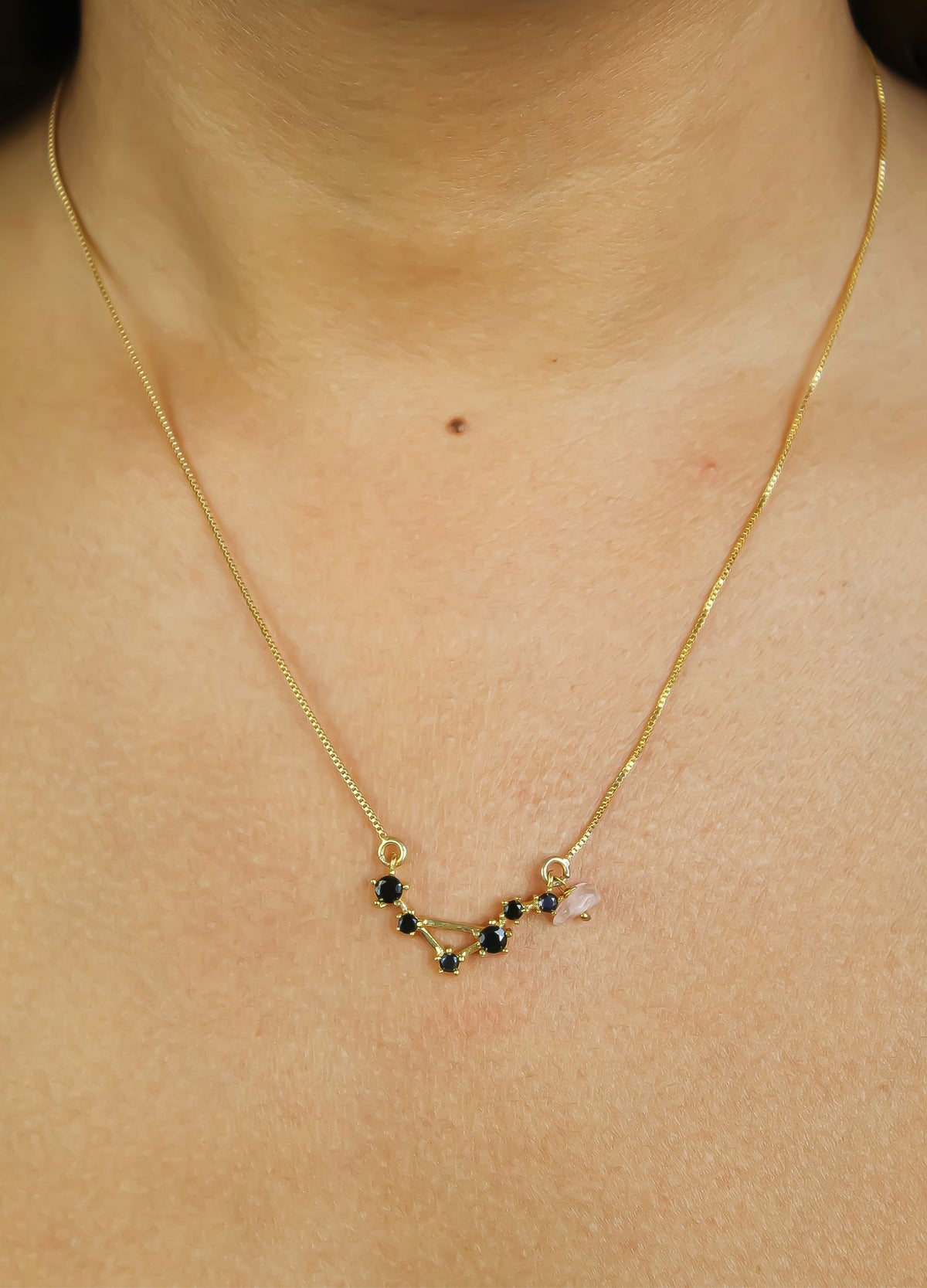 Constellation libra zodiac necklace bombay sunset