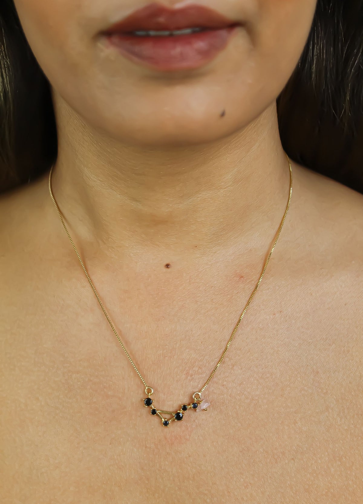 Constellation libra zodiac necklace bombay sunset