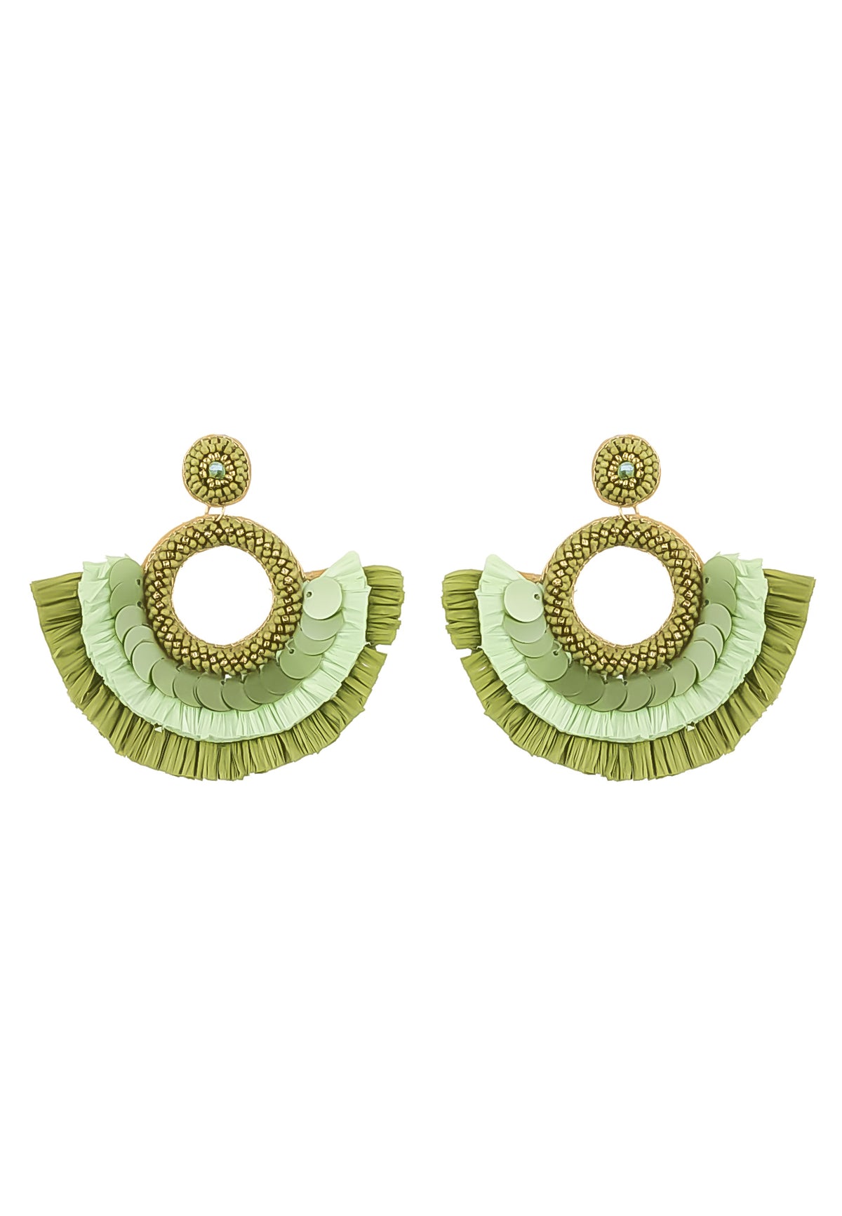 Anzio khaki earrings bombay sunset