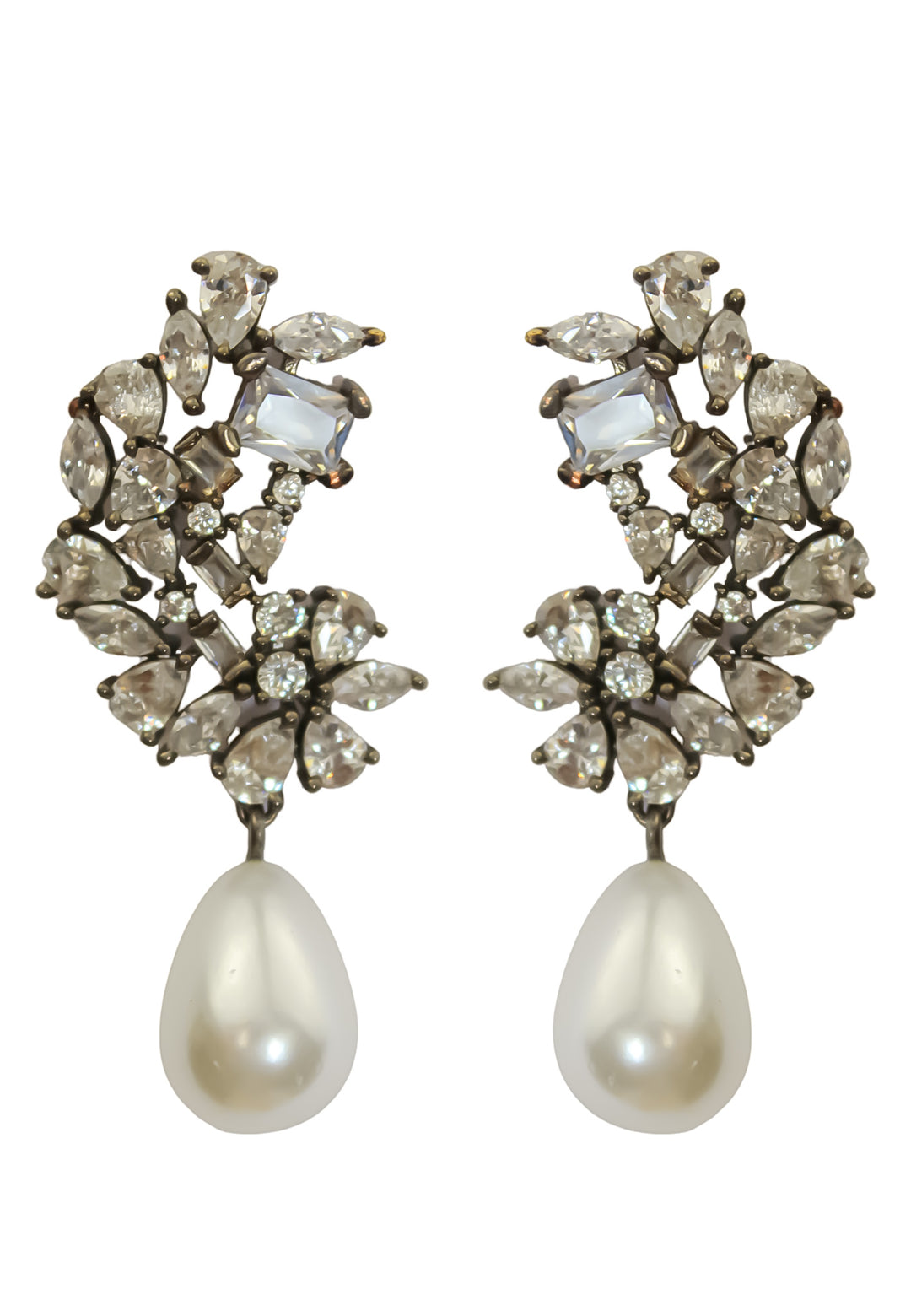 frosty pearl earrings below 50 big bridal bride bridesmaid Bombay Sunset