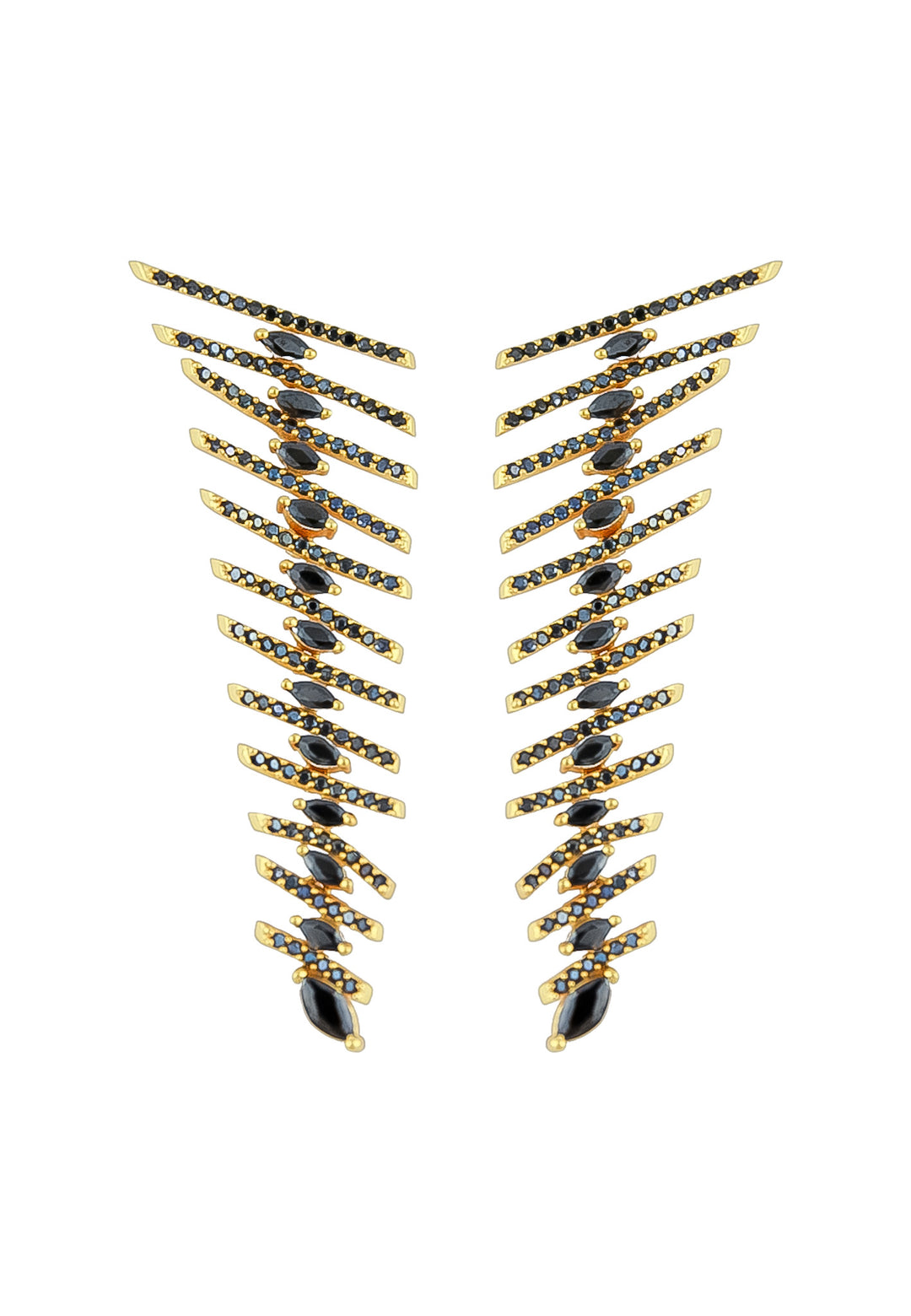 fishbone earrings Bombay Sunset