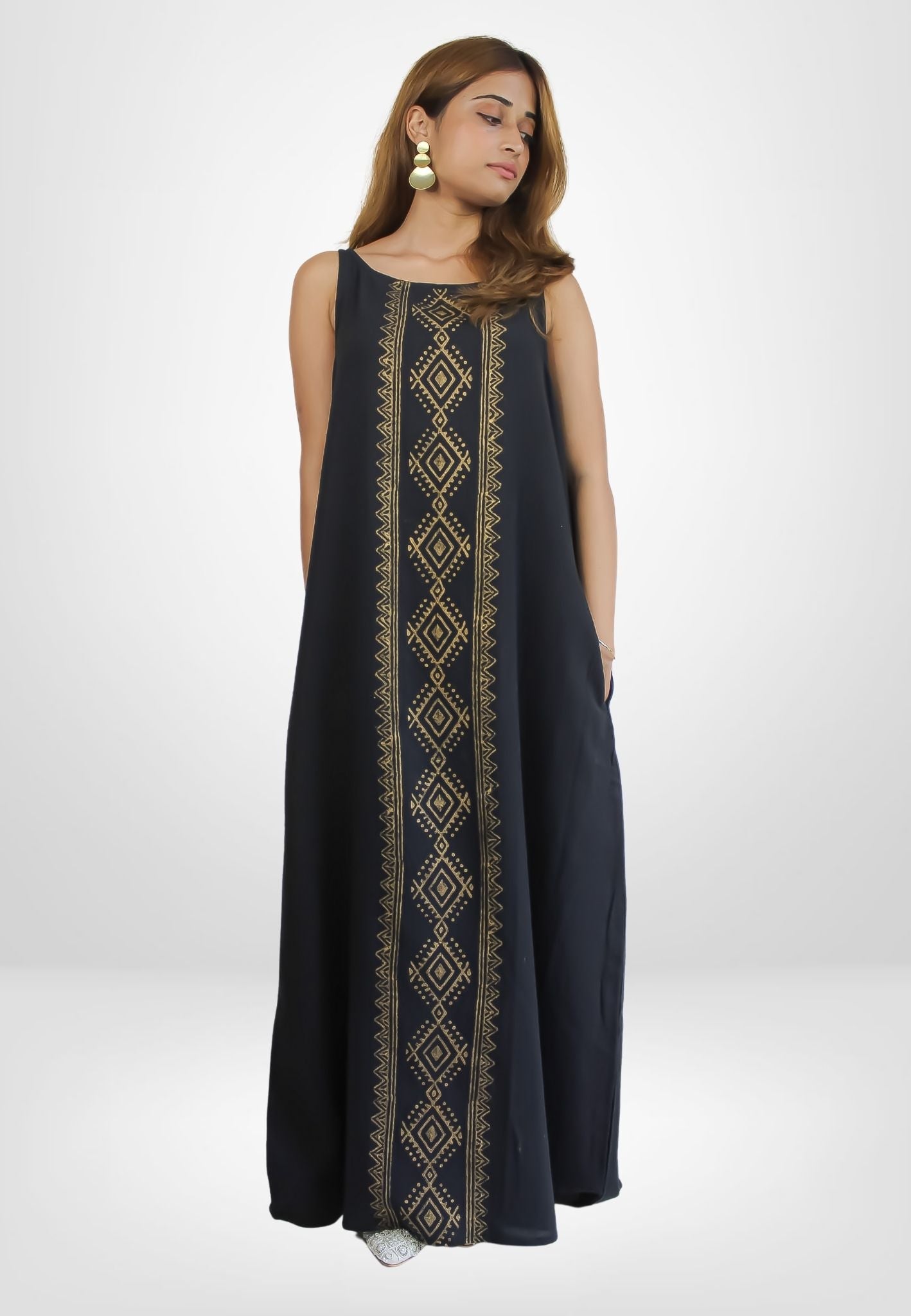 valence black long dress d1 Bombay Sunset