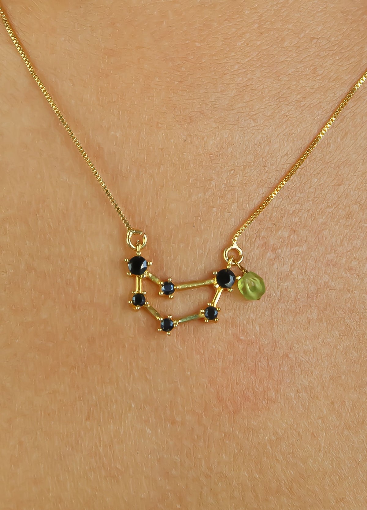 Constellation capricornus zodiac necklace bombay sunset