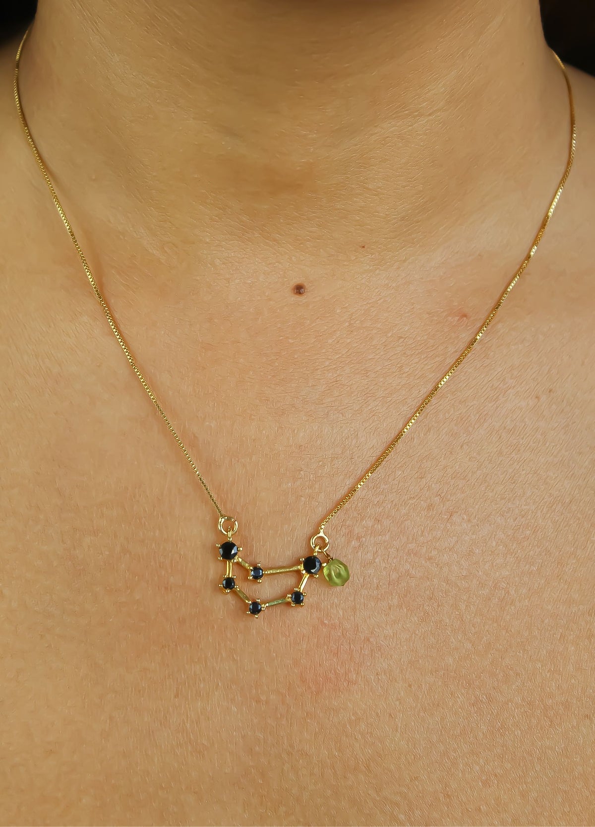 Constellation capricornus zodiac necklace bombay sunset