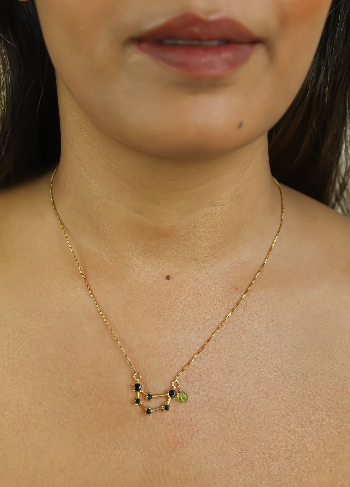 Constellation capricornus zodiac necklace bombay sunset