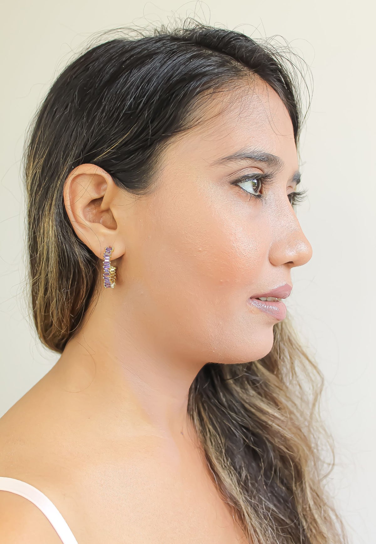Lecce hoop earrings bombay sunset