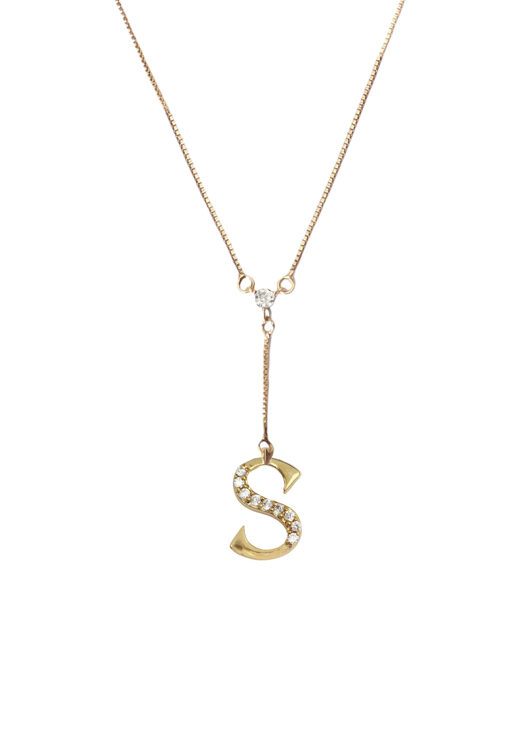 gold alphabet necklaces Bombay Sunset