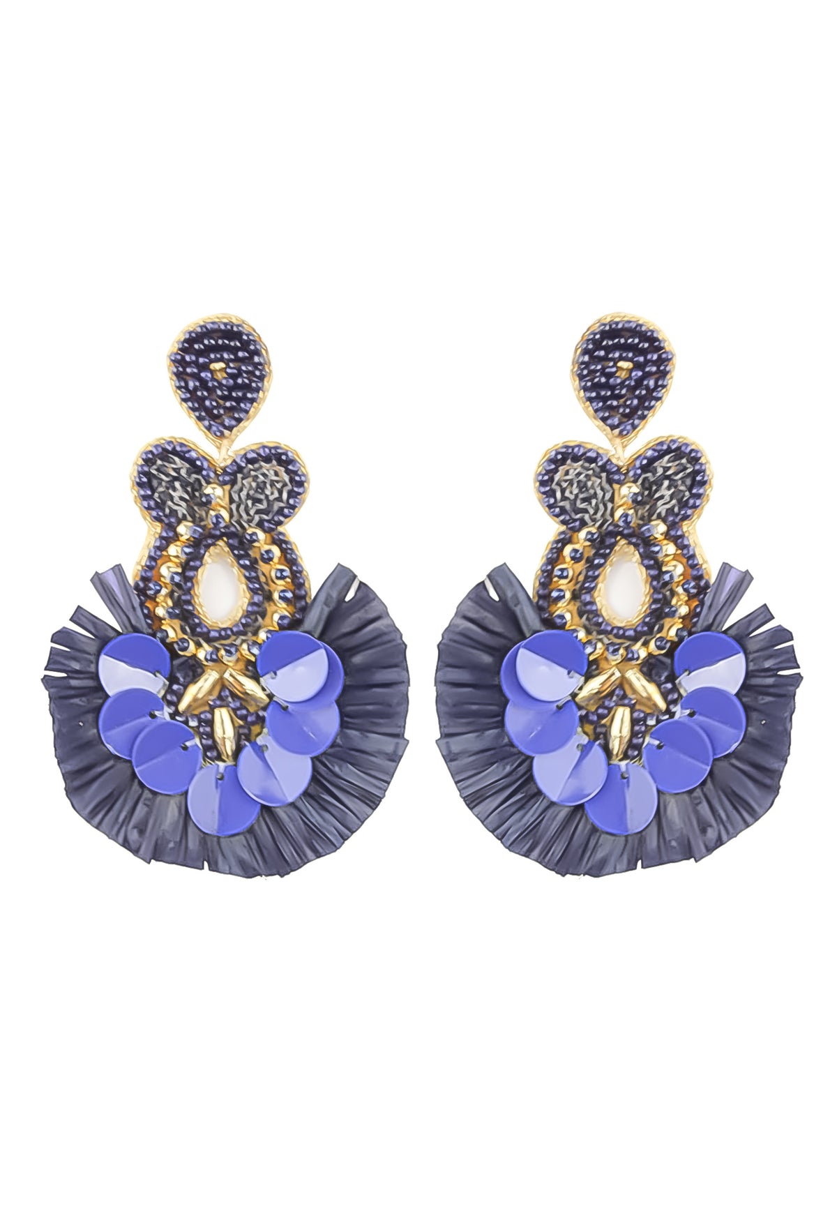 Mambo blue earrings bombay sunset