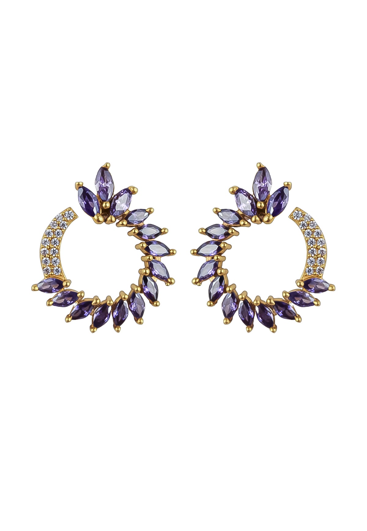 Golden viper earrings bombay sunset