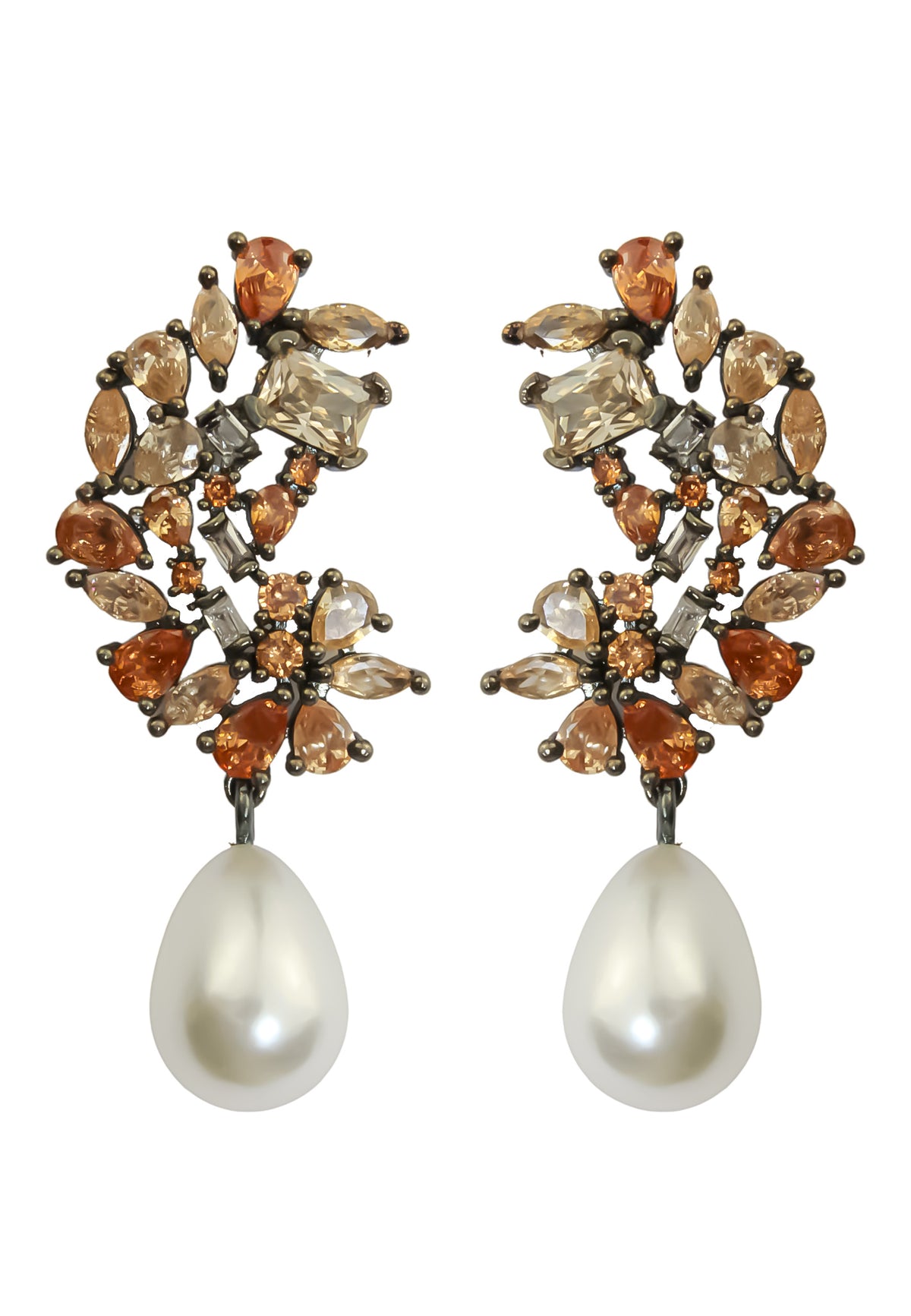 Frosty pearl earrings below 50 big bridal bride bridesmaid bombay sunset
