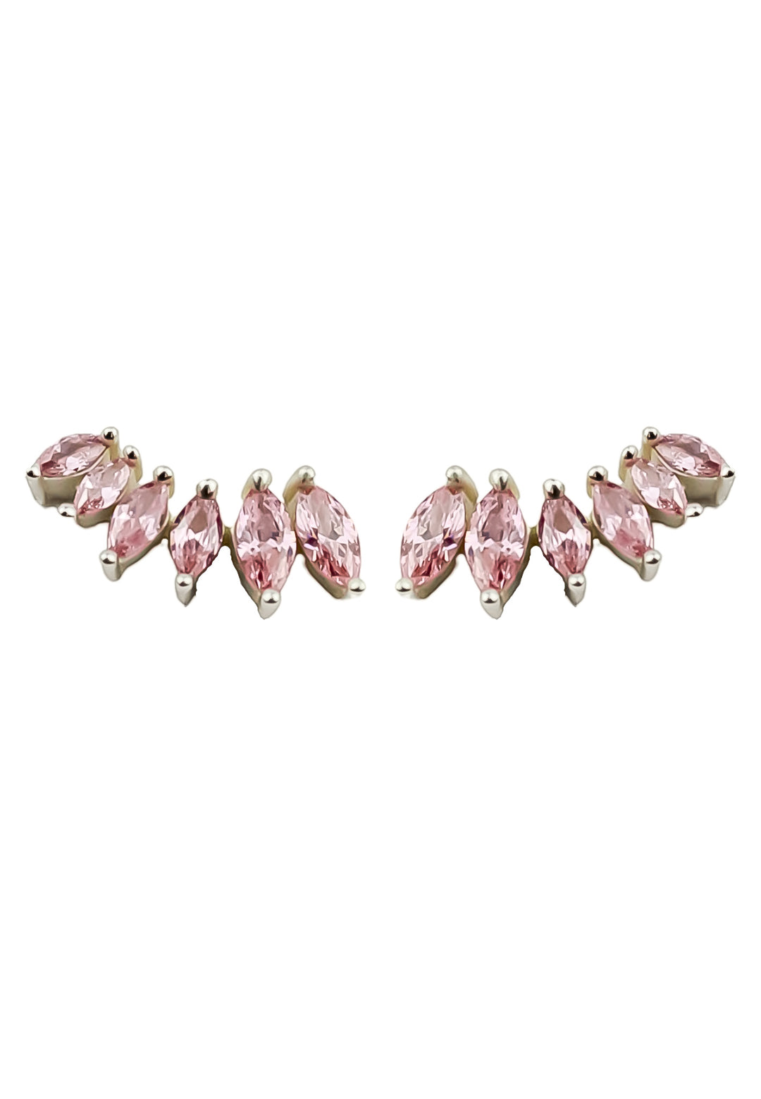 silver stepping earrings Bombay Sunset