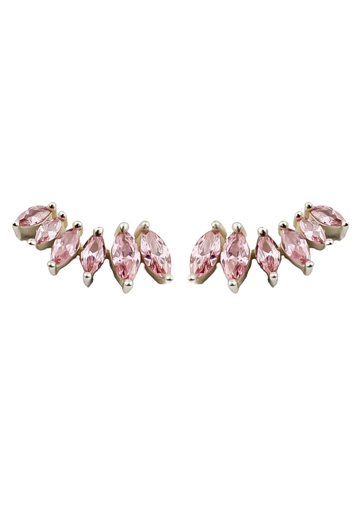Silver stepping earrings bombay sunset