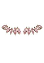 Load image into Gallery viewer, silver stepping earrings Bombay Sunset
