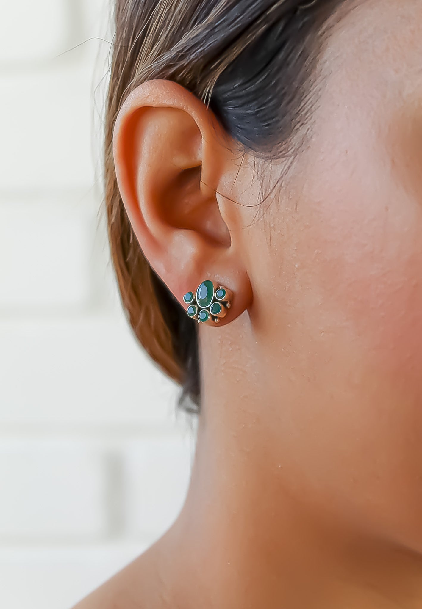 blossom silver earrings Bombay Sunset