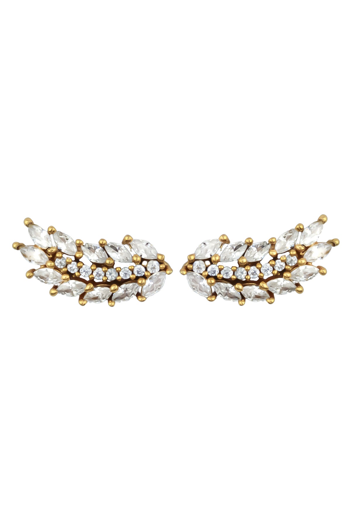 Golden wings earrings bombay sunset